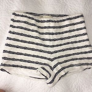 striped high waisted free people shorts